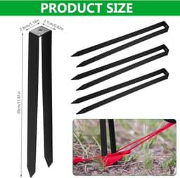 SnelShoppen - 4x Rozenboog Grondankers U-Pegs - Stabiliteit voor Tuin, Hoge Kwaliteit Poedercoated Metaal, Ideaal voor Rozenbogen en Tuinhekken — thumbnail 4