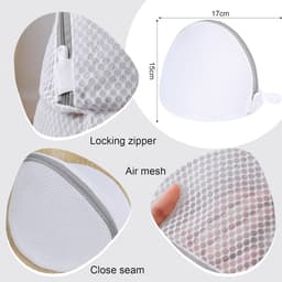 SnelShoppen - Pack van 3 waszakken voor bh's, sneldrogende waszakken voor wasmachine, bh-bescherming met rits, waszakken voor bralette en lingerie, ad — thumbnail 5