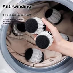 2 stuks - herbruikbare siliconen wasballen - wasmachineballen voor kleding - Voorkomen dat stoffen in de knoop raken en verbeteren de reiniging - voor wasmachine en droger - 7×6.1×4.4cm — thumbnail 5