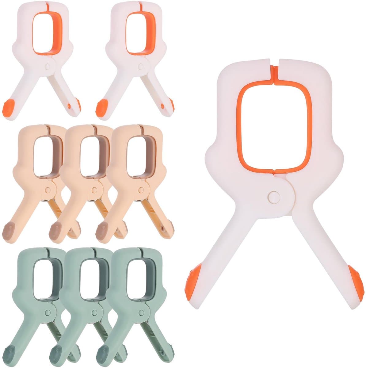 Solidchoice - Set van 9 Strandhanddoek Klemmen voor Zonbedden — afbeelding 1