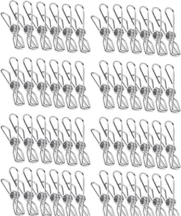 Wasknijpers - Kledingclips - Was Organiseren - Roestvrij Staal - 5 cm - Zilverkleurig — thumbnail 5
