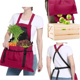 Oogstzak - Plukschort - Fruit Plukken - Grote Capaciteit - 60 cm Hoog - Groen — thumbnail 2