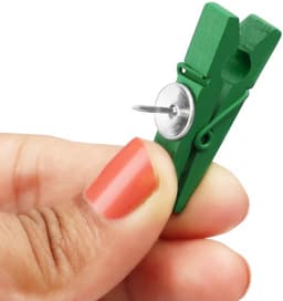 Allecto - Houten Multigekleurde Pin Knijpers - Decoratieve Kledingpin - 70 Stuks — thumbnail 2