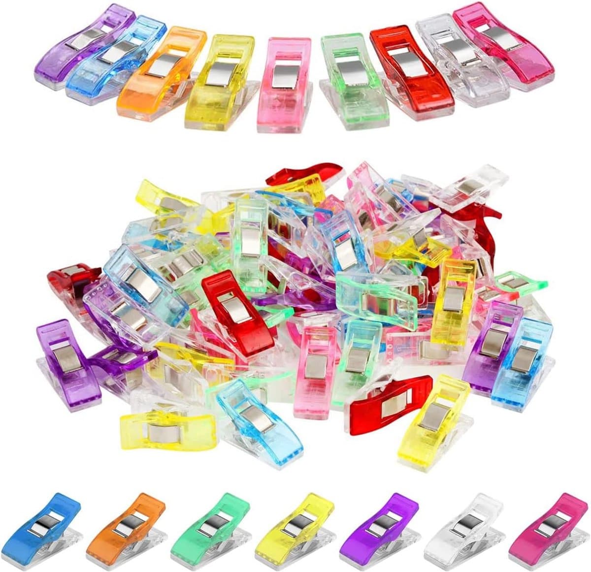 Naai Clips - Stofhouders - Kleding Maken - Brede Opening - 50 Stuks - Assorti — afbeelding 1