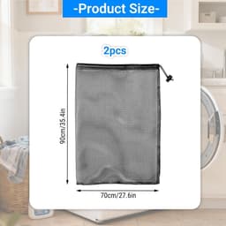 Set van 2 Grote Wasnetten - 70x90cm, Ideaal voor Kleding, Beddengoed en Speelgoed, Beschermt en Organiseert — thumbnail 5