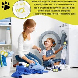 SnelShoppen - 12 Stuks Dierenhaarverwijderaar voor de Wasmachine, Herbruikbare Kattenhaar- en Hondenhaarverwijderaar, Pluisballen Verwijderen, Geel, 3 — thumbnail 5