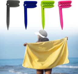 SnelShoppen - 8Pcs Plastic Strandlaken Klemmen - Lichte Decoratieve Wasknijpers - Handdoek Houder Voor Kamperen, Picknicks, Tuin, Buiten - UV-bestendi — thumbnail 4