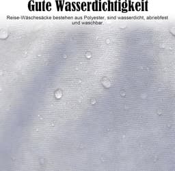 Waterdichte Reiszak voor Vuile Was met Rits - Ideaal voor Camping, Zwemkleding en Reisorganisaties - Wasbare en Duurzame Opbergoplossing (Bordeaux + Marineblauw) — thumbnail 2