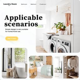 Wasmand met Deksel 55L Wasverzamelaar met Lange Handgreep Opvouwbare Dunne Wasmachine Oxford Doek Opbergmand met Handvat, Geschikt voor Wasruimte, Slaapkamer, Badkamer (Zwart) — thumbnail 2