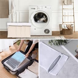 Wasnet voor wasmachine, 2 maten, waszak, waszak met ritssluiting, waszak, wasnet, klein voor blouses, beha, ondergoed, sokken (30 x 40 cm, 20 x 30 cm) — thumbnail 2