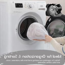 Set van 2 Wasnetten 40 x 30 cm voor Wasmachine, Fijne Netten met Trekkoord, Herbruikbaar voor Ondergoed, Sokken en Babykleding, Bescherming tijdens de Wasbeurt — thumbnail 4