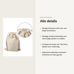 Waszak Ademend - Waszakken voor Wasgoed - Trekkoord - Multifunctionele Tas - Opbergzak - Set van 2 - 10 x 12 cm - Opslagzak — thumbnail 3