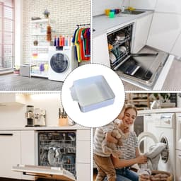 Afvoerbak voor wasmachine - 3D geprinte waterdichte bak - Lekbak Wasmachine - Opvangbak voor filterreiniging - Wasbak voor wasmachine - Wasmachineaccessoires - Universele - Voor huizen, wasruimtes, kelders en appartementen - Wit — thumbnail 2