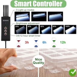 Kas kweekbak, 2 stuks 80 gaten, mini-broeikasset met plantenlamp, kweekplaat met timing-controller, instelbare helderheid, 20 plantenlabels voor opplant — thumbnail 2