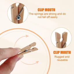Set van 80 Mini Kledingknijpers van Duurzaam Hout voor Creatieve Projecten, Foto's en Decoraties, Multifunctionele Kleine Clips — thumbnail 5