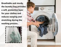 SnelShoppen - 3 Stuks Wasnetten Set voor Wasmachine - Coarse Mesh waszakken, Herbruikbaar, 30x40, 40x50, 50x60 cm, Perfect voor Kleding, Delicate Was, — thumbnail 4