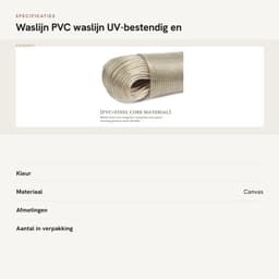 Waslijn 50 Meter - UV-bestendig - Stabiele Staaldraad - Onderhoudsvriendelijk - Reiswaslijn - Transparant PVC - Wasdraad — thumbnail 2