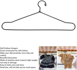 Poppenkleerhanger Ruimtebesparend - Metalen Hanger - Lichtgewicht - Draagbaar - Decoratief - 150 mm - Poppenhanger — thumbnail 3
