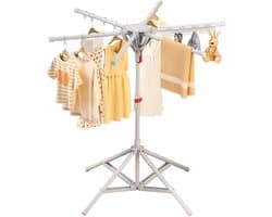 Dailygoods- Wasrek Inklapbaar - Hoogte Verstelbaar - Ruimtebesparend - Staand Droogrek - Kledingstandaard - Opvouwbaar Voor Binnen/Buiten