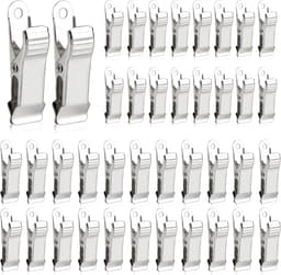 SnelShoppen - 40x Mini Crocodile Clips 1.2cm Breed - Robuuste Metaal Spring Clips in Zilver - Niet-slip Klemmen voor Foto's, Gordijnen, Kleding en Cre — thumbnail 1