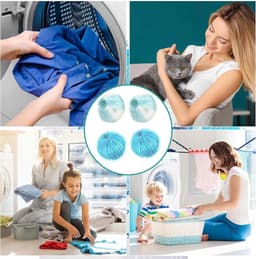 SnelShoppen - Haarverwijderingsballen voor Wasmachine, Dierenharen Vangen, Microvezel Haarverwijderaar, Wasaccessoire voor Katten/Honden, 4 Stuks, Bes — thumbnail 5