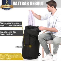 Omgoods - XXL Reiswaszak voor Vuile Kleding met Rugbanden — thumbnail 4
