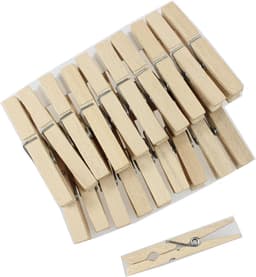 Wasknijpers - multifunctionele clips voor kleding en ambachten - houten haringen voor waslijn - stevige wasknijpers set - 20 stuks — thumbnail 2