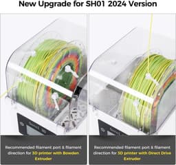Filament Droger - Droogbox Opberger - 3D Printen Verbeteren - Grote Capaciteit - Voor 2 Rollen - Zwart — thumbnail 4