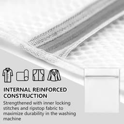 Set van 2 wasnetten voor wasmachine, 30 x 40 cm, waszak voor delicate kleding, lingerie, ondergoed, sokken, bescherming tegen vervorming — thumbnail 4