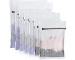 Wasnetjes met ritssluiting - 7-delige set (S, M, L) - Polyester waszakken voor fijne was - Voor bescherming van kleding
