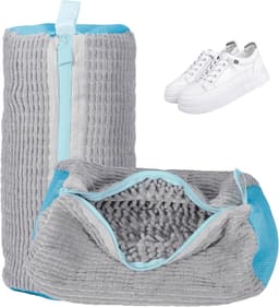 Schoenwaszak voor wasmachine - Wit - 18 x 32 cm - Herbruikbaar Gaas Wasnet voor Sneakers en Sportschoenen — thumbnail 1