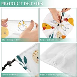 Witte Waszak - Laundry Bag Opbergtas - Kleding Wassen - Mesh Voering - 61 x 61 x 91 cm — thumbnail 4