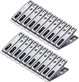 Wasknijpers, roestvrijstalen wasknijpers, 80 stuks, multifunctionele metalen haringen voor kleding, sokken, papiervijlen, snacks, zegel — thumbnail 1