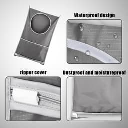 1 stuks hangende opbergtas met haak, wasmand met grote inhoud, opbergtas voor vuile kleding, geschikt voor thuisgebruik en op reis — thumbnail 3