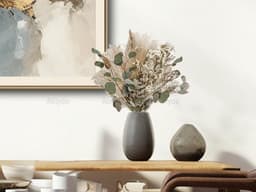 Gedroogde set, wollige gedroogde bloemen, boeket decoratie, gedroogd pampasgras, gedroogde bloemen, pampasgras, voor bruiloften, wooncultuur — thumbnail 2