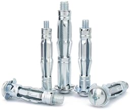 30 stuks holtepluggen holle ruimte metalen pluggen M6 x 65 mm metaal verzinkt pluggen holle wandpluggen spreidpluggen voor bevestigingen in gipsplaten — thumbnail 1
