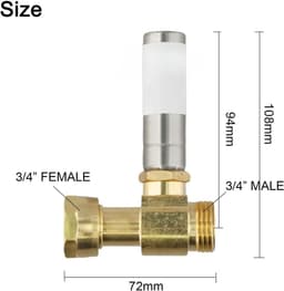 Waterslagdemper Messing - Waterhamer Stopper - Leidingen Beschermen - Effectieve Geluidsvermindering - 3/4 inch - Metallic — thumbnail 2