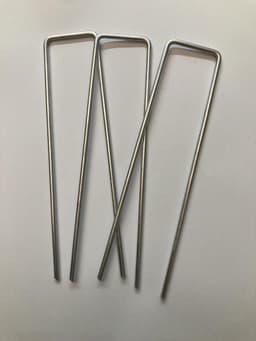 Grondankers Worteldoek - Haringen Bodembedekking - Tuin Vastzetten - Thermisch Verzinkt Staal - 150 x 30 mm - Verzinkt — thumbnail 3