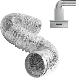 Afvoerslang Aluminium - Flexibele Slang Ventilatiebuis - Lucht Afvoeren - Dubbelwandig Folie - 100 mm x 2 m - Zilver — thumbnail 1
