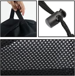 Afvoerslang Opbergtas - Slang Organizer - Buiten Opslag - Ademend Mesh - 40x31cm - Zwart — thumbnail 3