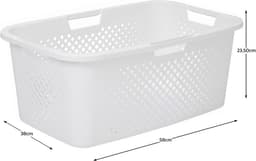 Pixel, wasmand 40l, gerecycled plastic, gebroken wit, 4 zijgrepen, ventilatie aan 4 zijden — thumbnail 5