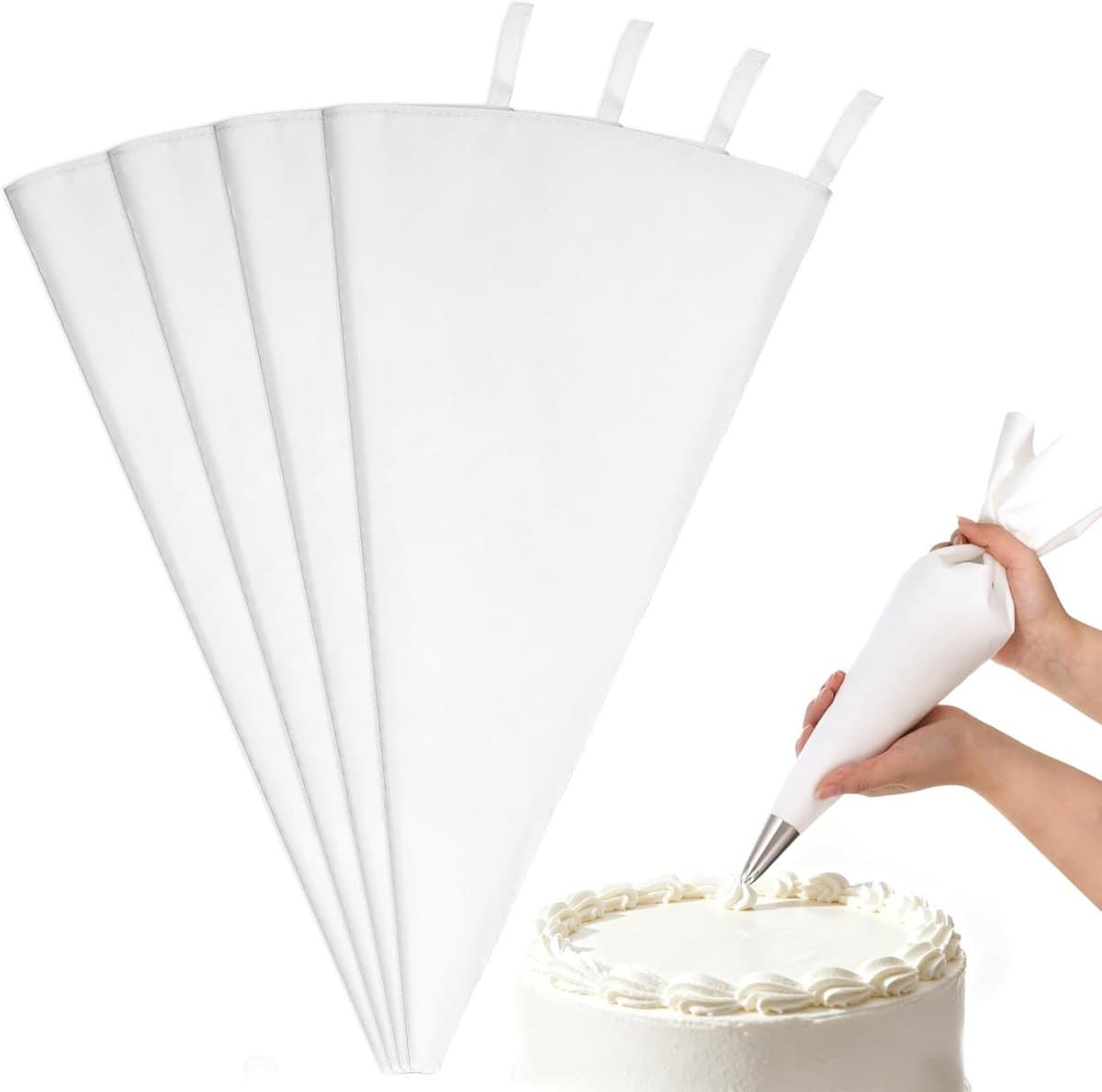Professionele Spuitzakken - Wit - 40 cm - Herbruikbare Katoenen Spuitzak voor Taartdecoratie - Voor Hobbybakkers en Professionals — afbeelding 1