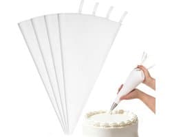 Professionele Spuitzakken - Wit - 40 cm - Herbruikbare Katoenen Spuitzak voor Taartdecoratie - Voor Hobbybakkers en Professionals