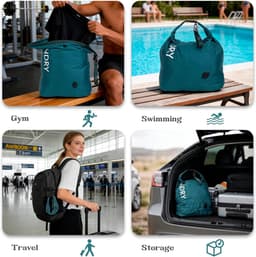 SnelShoppen - Canbox Waszak voor op reis, waterdichte opbergtas met gesp, lichtgewicht natte en droge tas, vuile kledingzak, compressie-reisorganizer — thumbnail 5