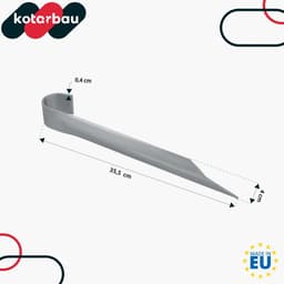 KOTARBAU® 2 Stuks - Grondankers voor Trampoline - Trampoline Ankers 350 mm - Bodemankers - Verzinkte Grondankers - Zilver — thumbnail 3