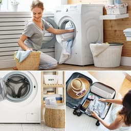 SnelShoppen - Teletrogy 3-in-1 Waszak voor Schoenen 2 Stuks, Grijs - Chenille Vezels, Verborgen Rits, Perfect voor Wasmachine, Diep Reinigend, Schoenw — thumbnail 3