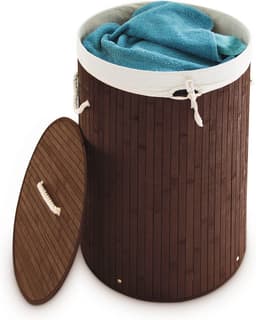 Opvouwbare wasmand - Bamboe hout - 80 liter / 65 cm hoog. — thumbnail 2