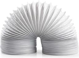 Nedis PVC Luchtafvoerslang - 100 mm - 6.00 m - Geschikt voor: Luchtventilatie / Wasdrogers - Wit — thumbnail 1