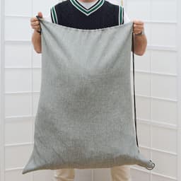 Linnen look: 100 l waszak groot XXL + 60 l wasverzamelaar reis - waszak voor vuile was, wasmand, organizer, waszak met trekkoord, waszak, koffer, waszak voor rugzak — thumbnail 2
