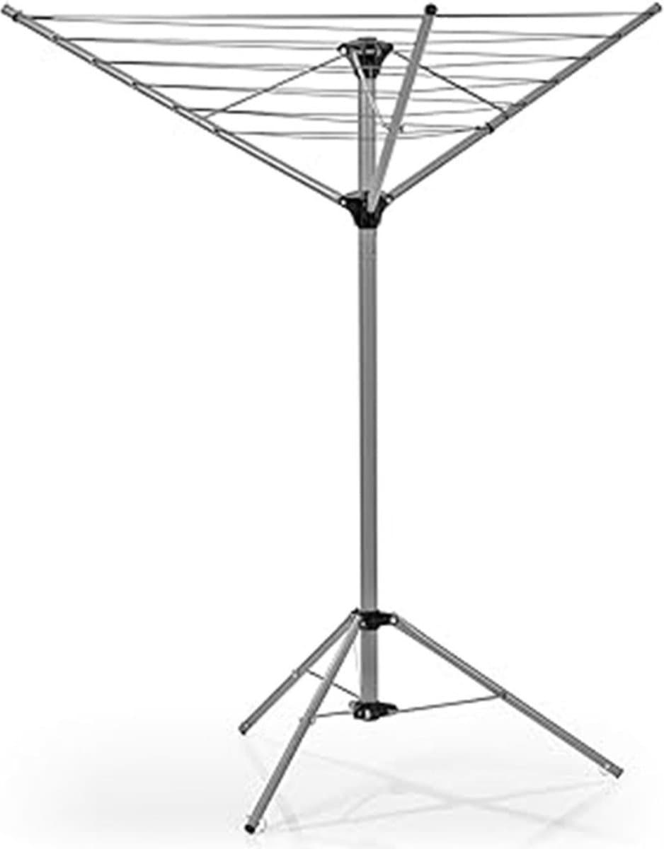 MKSS® Droogmolen met Voet voor Camping & Thuis - Wasrek Staand - Droogrek Inklapbaar - Grijs — afbeelding 1